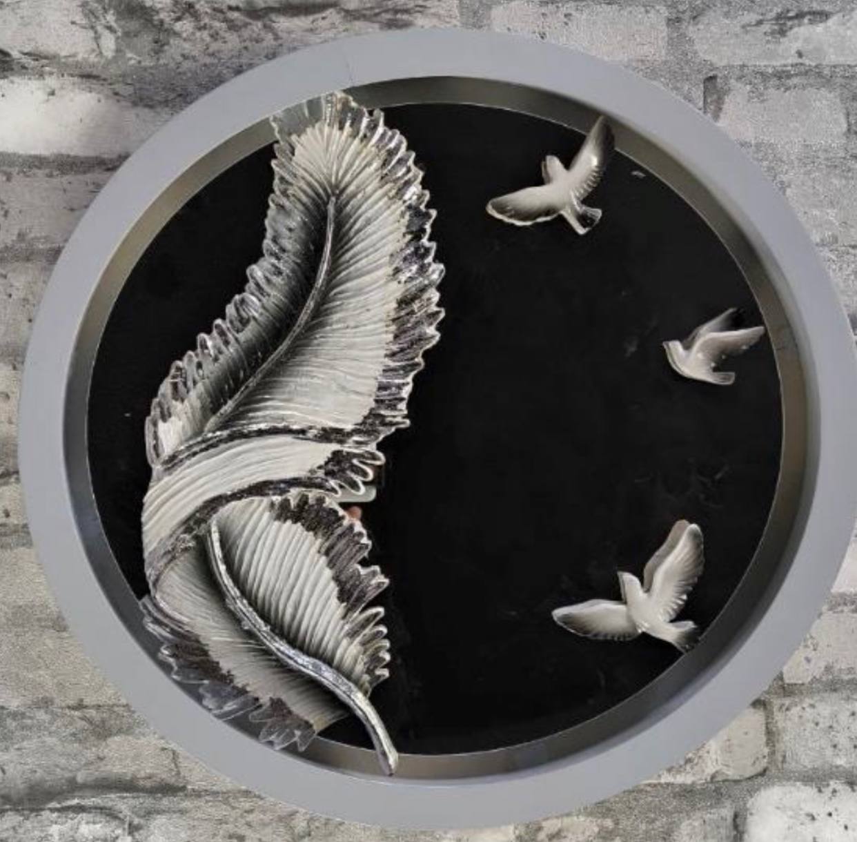 تابلو دیواری طرح پر برجسته 55سانت کد1258