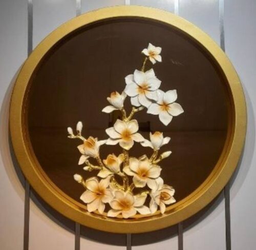 تابلو دیواری طرح گل 55سانت کد1245