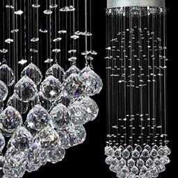 لوستر کریستالی آبشاری طرح گوی کد1300