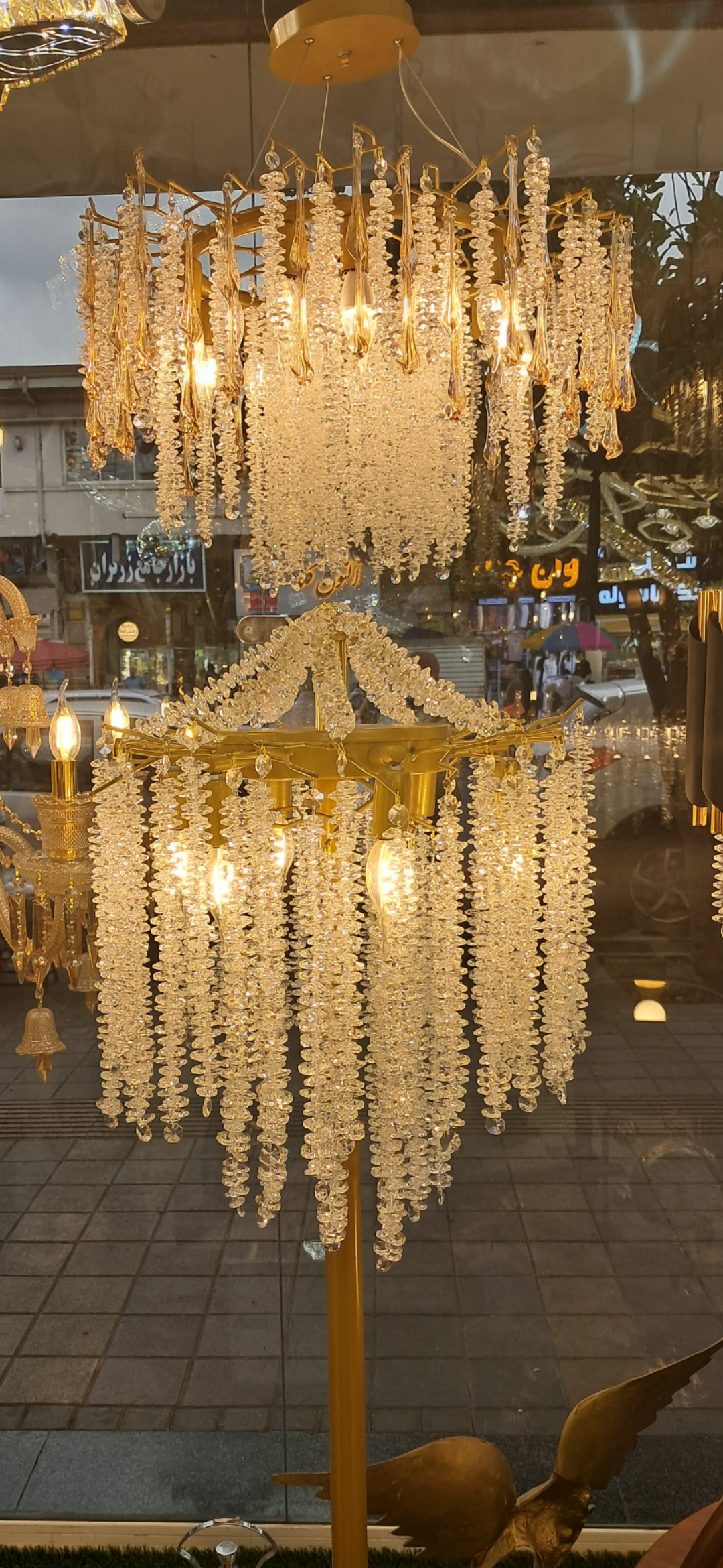 لوستردرختی کریستالی 65سانت کد1331 - تصویر 2